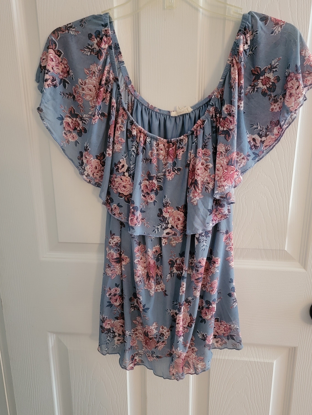 Blue Floral Blouse